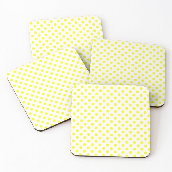 Item preview, Yellow Polka Dots on White Background designed and sold by Bumblefuzzies.