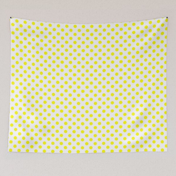 Item preview, Yellow Polka Dots on White Background designed and sold by Bumblefuzzies.