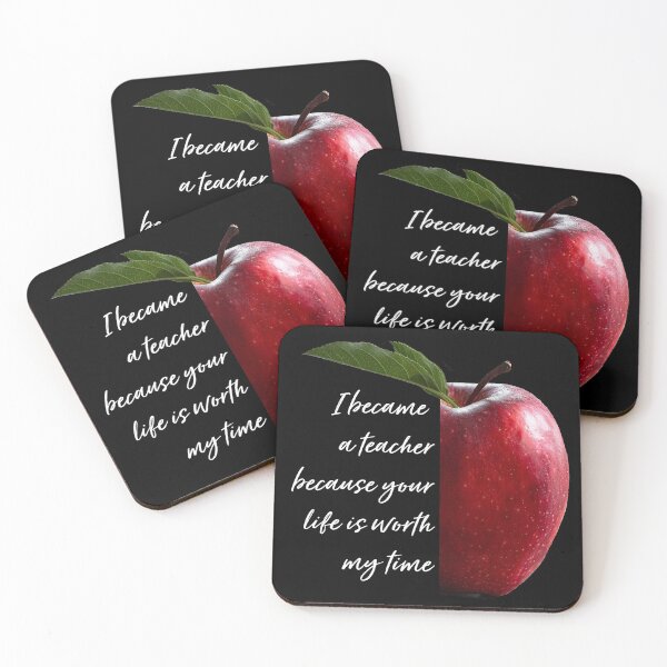 Item preview, Your Life is Worth My Time Teacher Quote with Apple designed and sold by LadyDiBaldGuy.