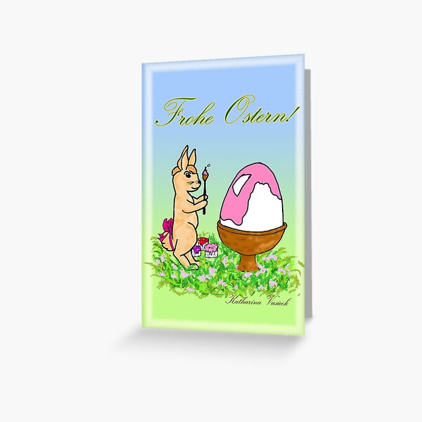 female Easter-Art Grußkarte