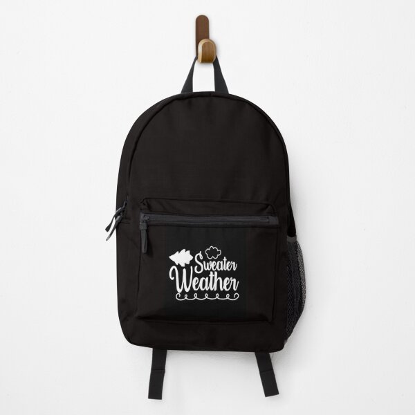 Sweater weather: Funny Fall Design. Backpack