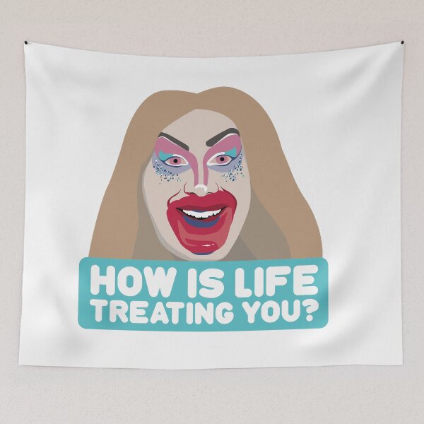 Item preview, Jimbo the drag clown mirror lipstick message elimination Canada's Drag Race meme how is life treating you? designed and sold by FridaaErikssson.