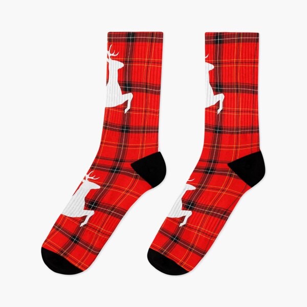 Item preview, Red Plaid with White Deer Silhouette designed and sold by MaryaMeerkat.