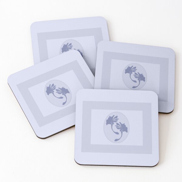 Item preview, Shades of blue with a beautiful floral design in an oval frame designed and sold by PetaJaneHome.