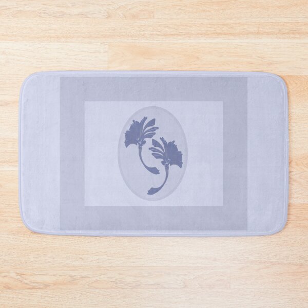 Item preview, Shades of blue with a beautiful floral design in an oval frame designed and sold by PetaJaneHome.