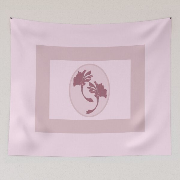 Item preview, Shades of pink with a beautiful floral design in an oval frame designed and sold by PetaJaneHome.