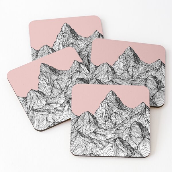 Item preview, Mountains as a sketch pink designed and sold by lolamawi.
