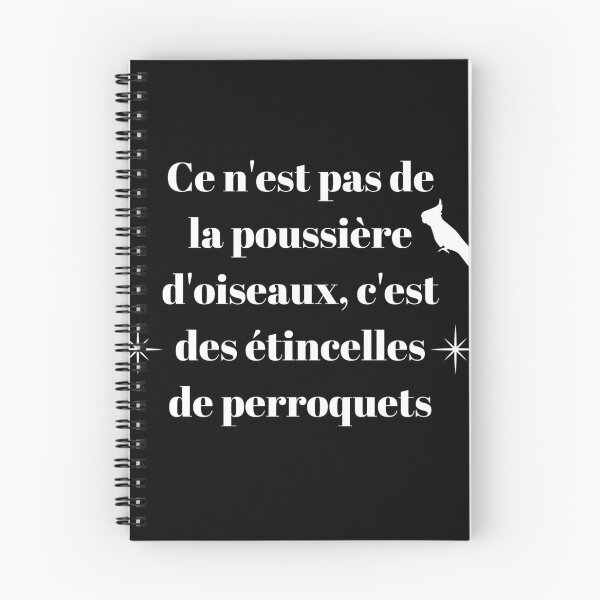 Item preview, It's not bird dust, it's parrot glitter quote black french designed and sold by L'Atelier Oranjade.