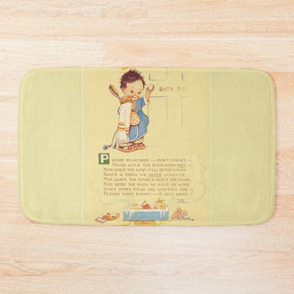 Item preview, Bathroom Rules - Mabel Lucie Attwell  designed and sold by HydrangeaHollow.