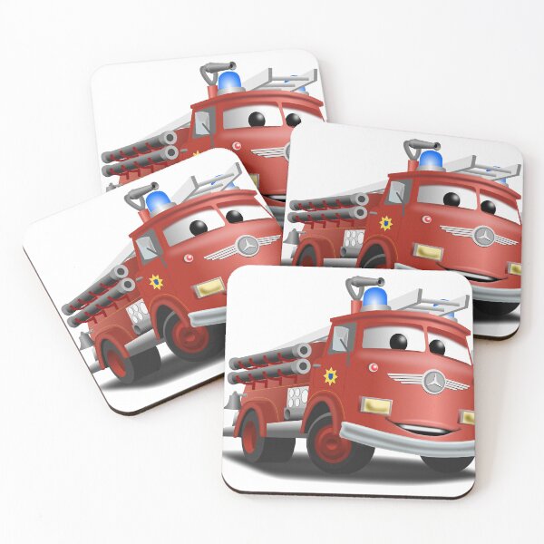 Item preview, Cartoon Style Fire Engine designed and sold by Sandpiperarts.