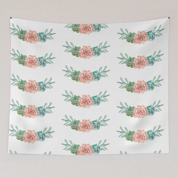 Item preview, Watercolor bouquet with succulents designed and sold by sleeperr.