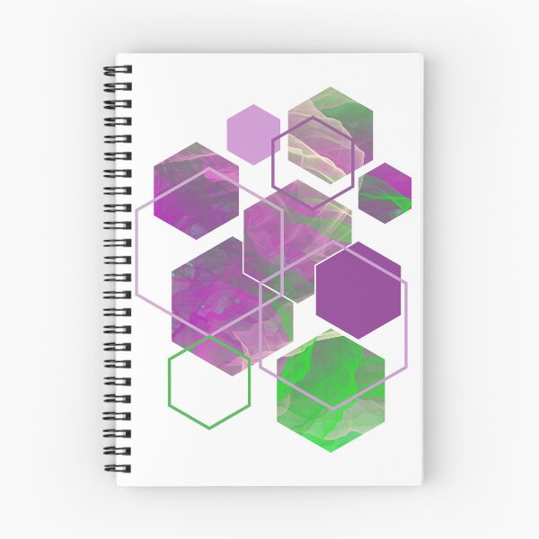 Item preview, Neon Green Purple Hexagonal Modern designed and sold by Shapes-Mania.