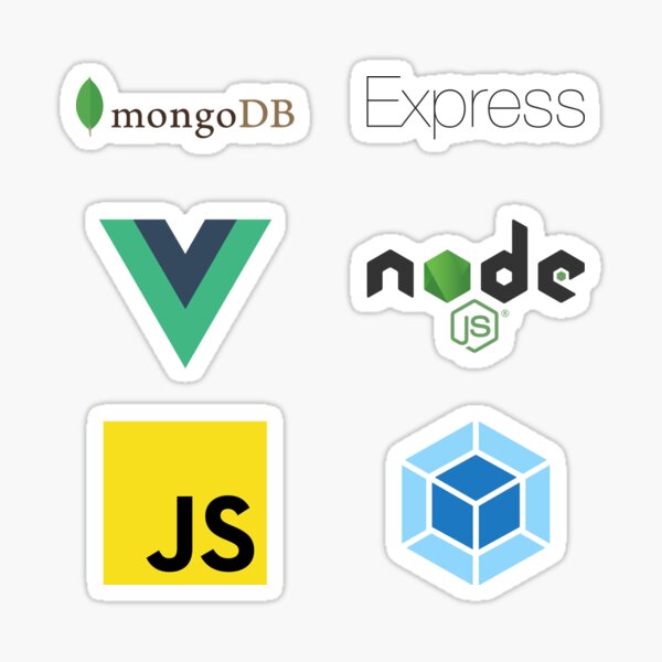 Item preview, Sticker Pack - Web Development MEVN Stack designed and sold by aladdindesigns.
