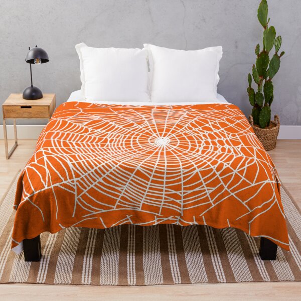 Item preview, Spider Web Creepy cute design in orange and white - Halloween designed and sold by MadandMean.