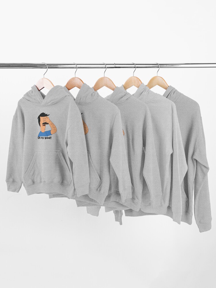 Alternate view of oh my god bob is in trouble slim fit T shirt Kids Pullover Hoodie