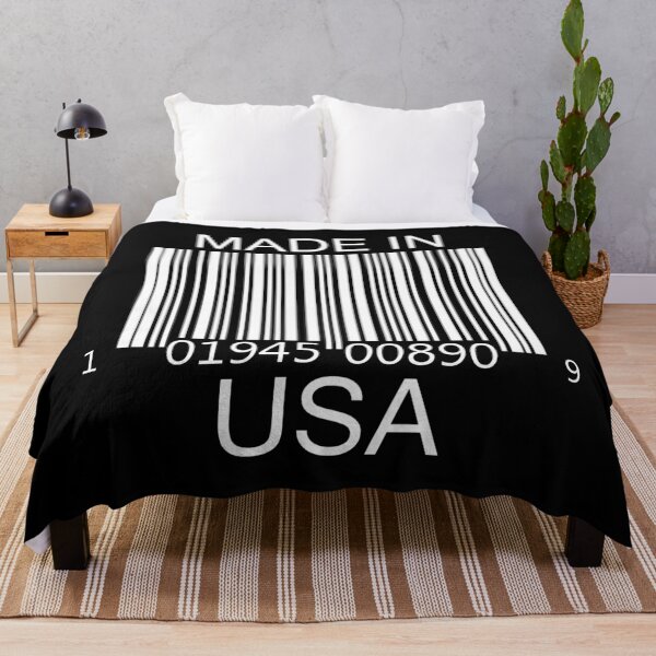Item preview, Made in USA Barcode in white designed and sold by Mariv19.