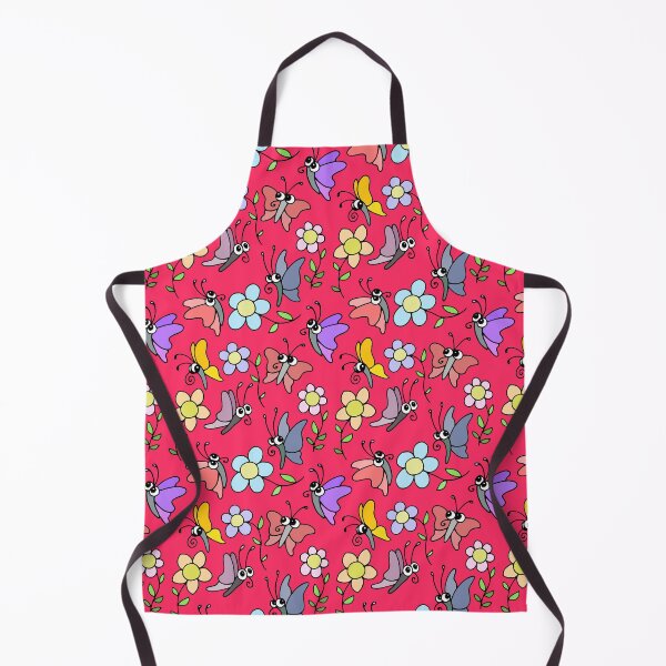 Item preview, seamless colored print with funny butterfly and flower designed and sold by NikaAstra.