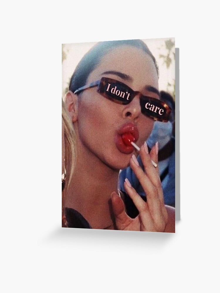 Carte de vux avec l'uvre  Kim Kardashian i don't care  de l'artiste  EKIP667 | Redbubble