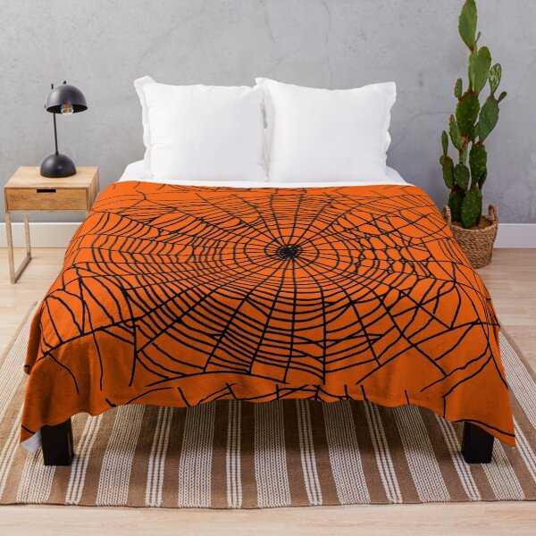 Item preview, Spider web creepy cute design in orange black - Halloween gifts designed and sold by MadandMean.