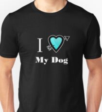 i love my dog heart Slim Fit T-Shirt