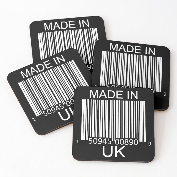 Item preview, Made in UK Barcode in white designed and sold by Mariv19.