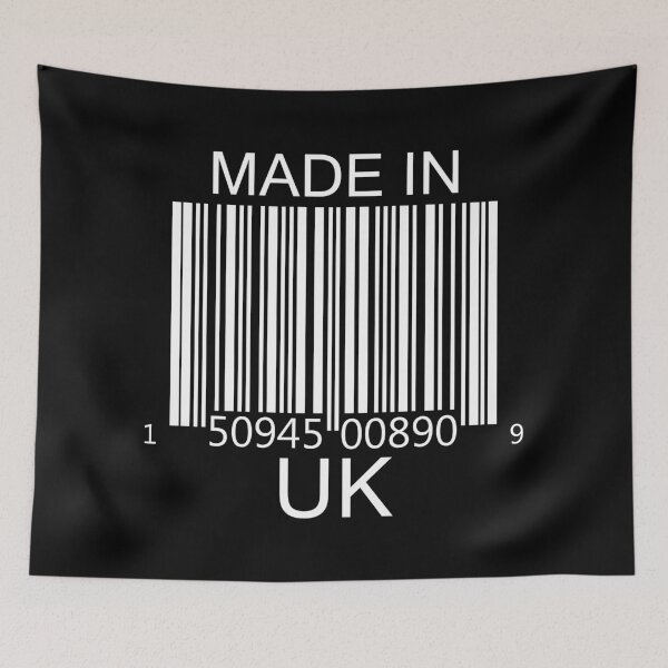 Item preview, Made in UK Barcode in white designed and sold by Mariv19.