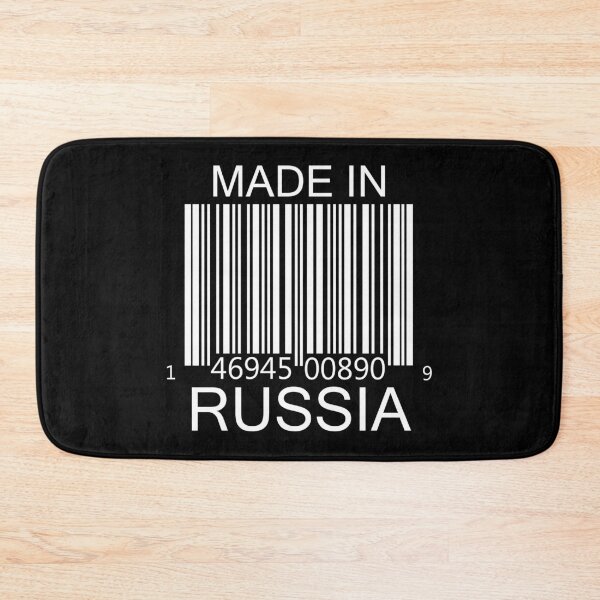 Item preview, Made in Russia Barcode in white designed and sold by Mariv19.