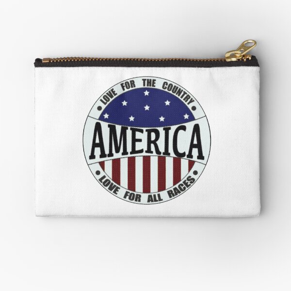 November election anti racism political stars and stripes Zipper Pouch