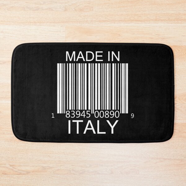 Item preview, Made in Italy Barcode in white designed and sold by Mariv19.