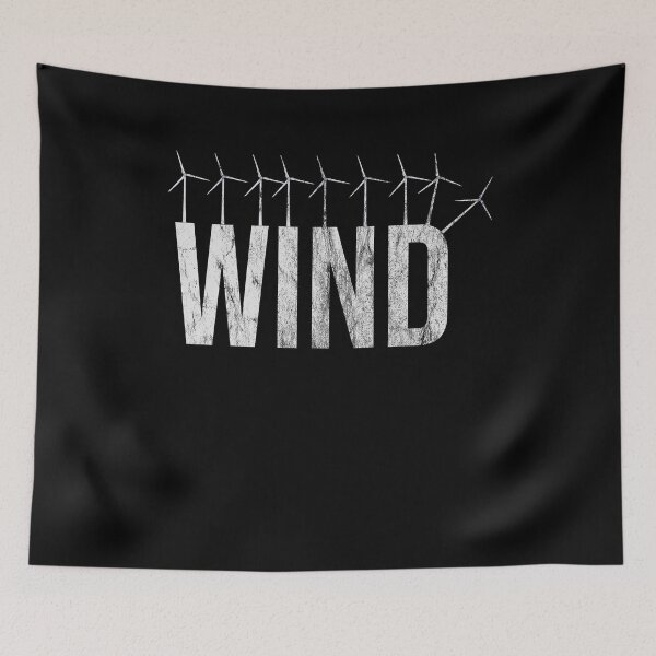 Item preview, Distressed Wind Power - Wind Farm Text - Mechanical Power designed and sold by DeWinnes.