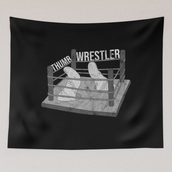 Item preview, Distressed Thumb War - B&W Thumb Wrestler Text - Finger designed and sold by DeWinnes.