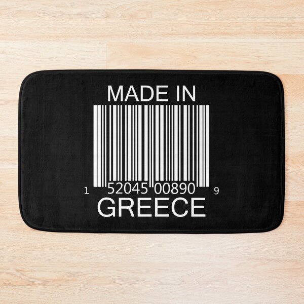 Item preview, Made in Greece Barcode in white designed and sold by Mariv19.
