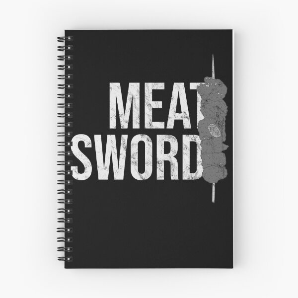 Item preview, Distressed Kebab - B&W Meat Sword - Meat Lover designed and sold by DeWinnes.