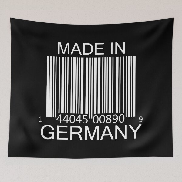 Item preview, Made in Germany Barcode in white designed and sold by Mariv19.
