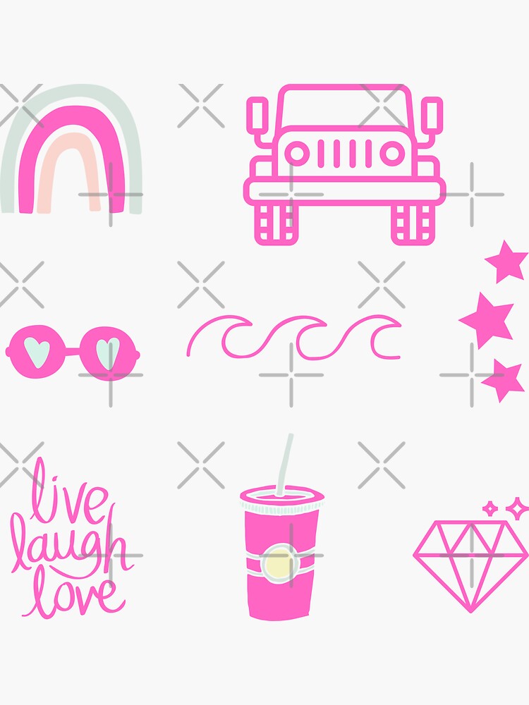 Pink Aesthetic Cute Vsco Pack Sticker For Sale By Kambamdesigns Redbubble 