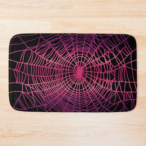 Item preview, Pink spider web creepy cute design in black pink for Halloween designed and sold by MadandMean.