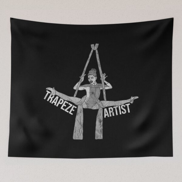 Item preview, Distressed Trapeze Artist - B&W Aerial Silk Text - Circus designed and sold by DeWinnes.