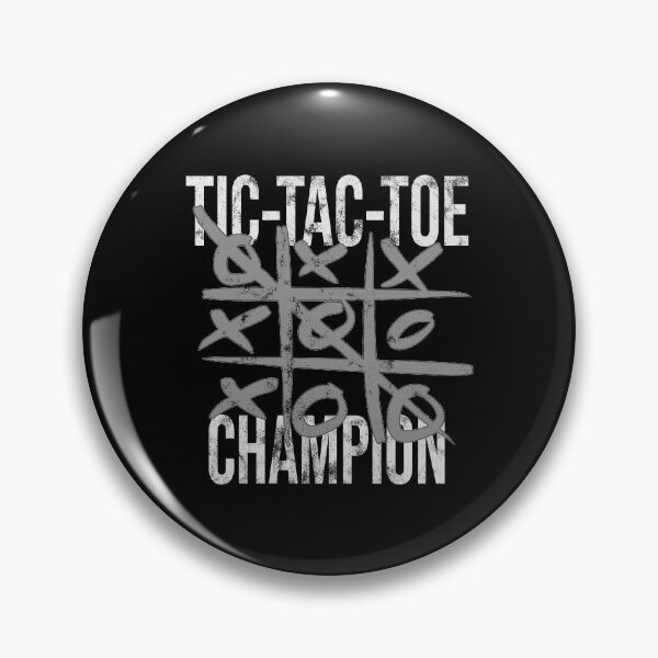 Artikelvorschau, Distressed Tic Tac Toe - Schwarzweiß-Champion Text - Brettspiel entworfen und verkauft von DeWinnes.