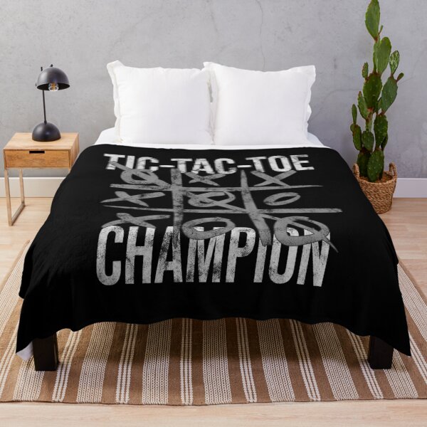 Item preview, Distressed Tic Tac Toe - B&W Champion Text - Board Game designed and sold by DeWinnes.