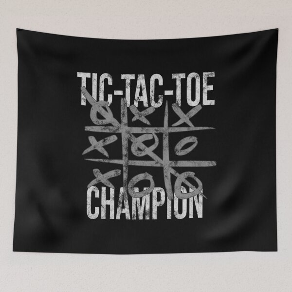 Item preview, Distressed Tic Tac Toe - B&W Champion Text - Board Game designed and sold by DeWinnes.