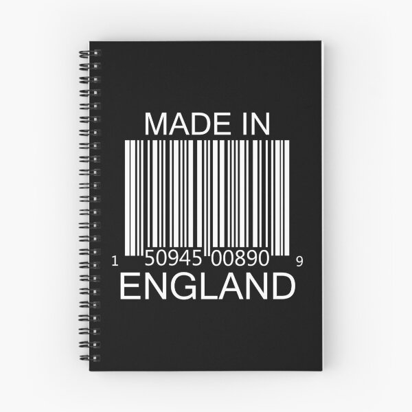 Item preview, Made in England Barcode in white designed and sold by Mariv19.