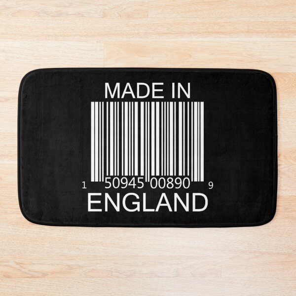 Item preview, Made in England Barcode in white designed and sold by Mariv19.