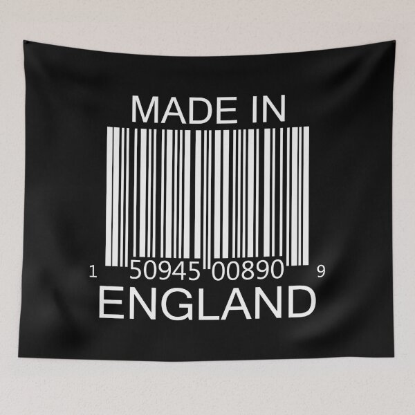 Artikelvorschau, Made in England Barcode in weiß entworfen und verkauft von Mariv19.