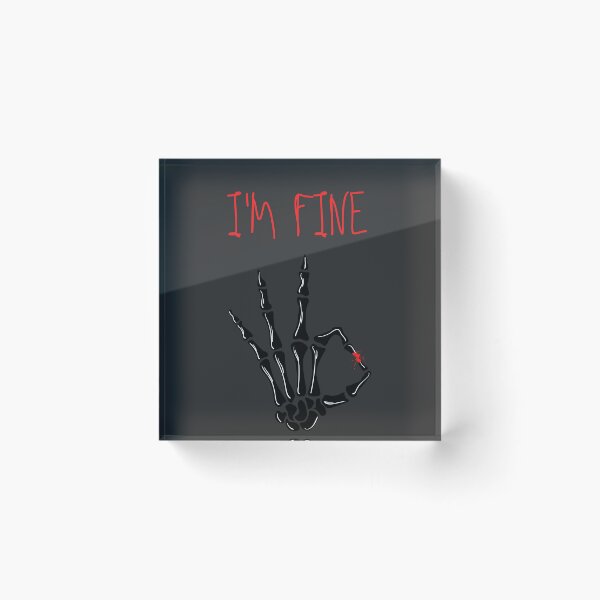 Item preview, I'm Fine - white lies designed and sold by niamin.