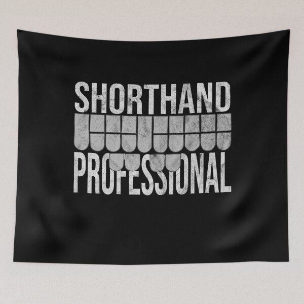 Item preview, Distressed Stenographer - B&W Shorthand Professional designed and sold by DeWinnes.