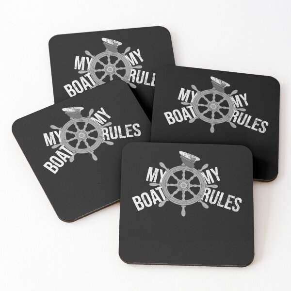 Item preview, Distressed Steering Captain - B&W My Boat My Rules designed and sold by DeWinnes.