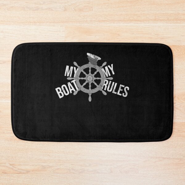 Item preview, Distressed Steering Captain - B&W My Boat My Rules designed and sold by DeWinnes.