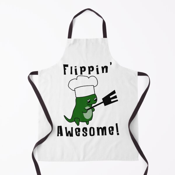 Item preview, BBQ Pun - Baby Dino Chef is Flippin' Awesome designed and sold by MclaughlinGifts.