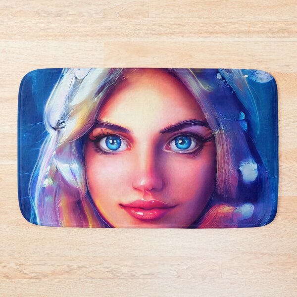 Item preview, The mystery girl with blue eyes designed and sold by amithachapa.