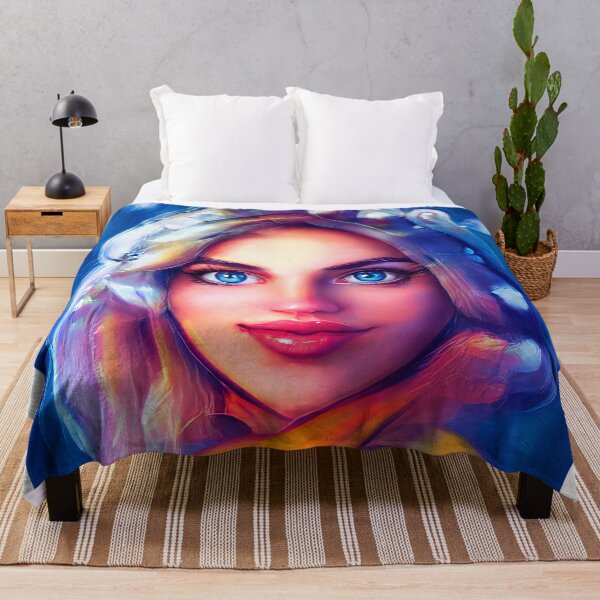 Item preview, The mystery girl with blue eyes designed and sold by amithachapa.